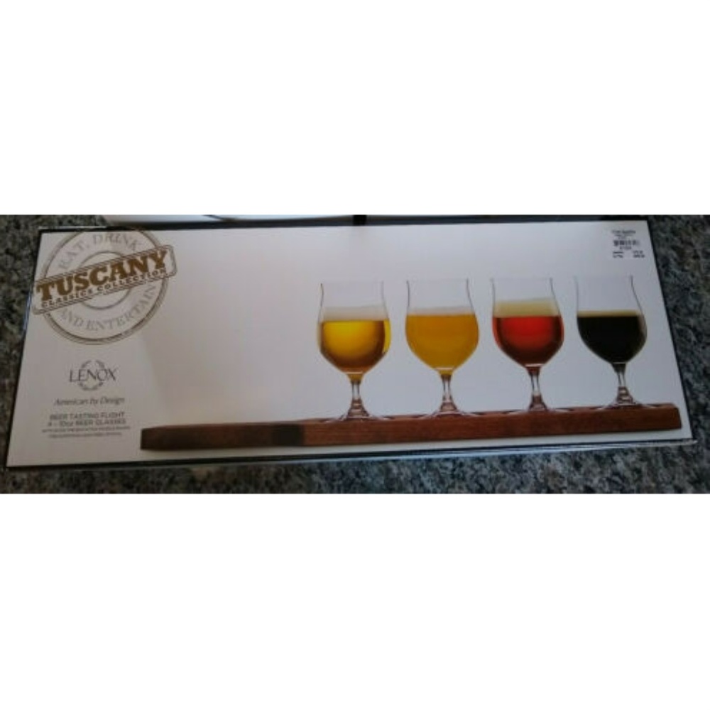 Lenox Tuscany Tasting Flight Beer Glasses Clear